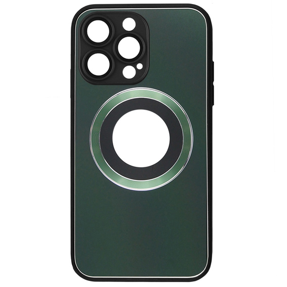 Etui do MagSafe do iPhone 13 Pro, Hole for Apple Logo, zielone