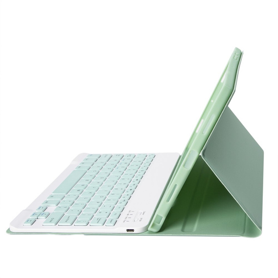 Etui z klawiaturą do Samsung Galaxy Tab S6 Lite 10.4" 2020/2022/2024, Pen Slot, zielone