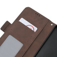 Etui z klapką do Oppo A58 4G, Card Slot, brązowe