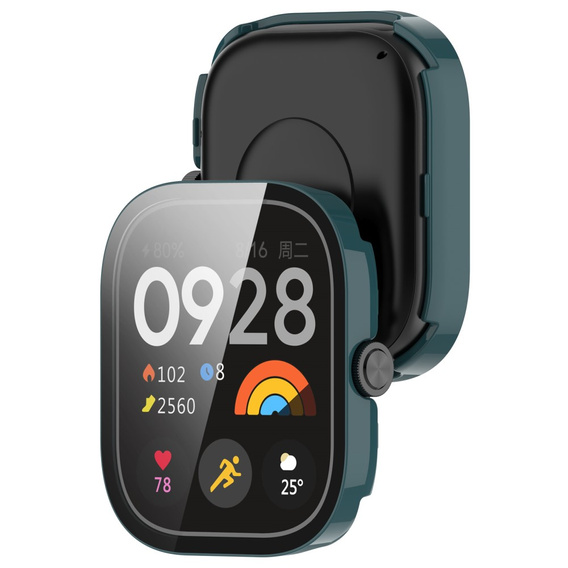 2w1 Etui + Szkło Hartowane do Xiaomi Redmi Watch 4, Zielone