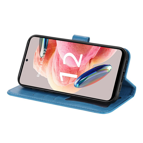 Etui z klapką do Xiaomi Redmi Note 12 4G, Mandala Flower, niebieskie