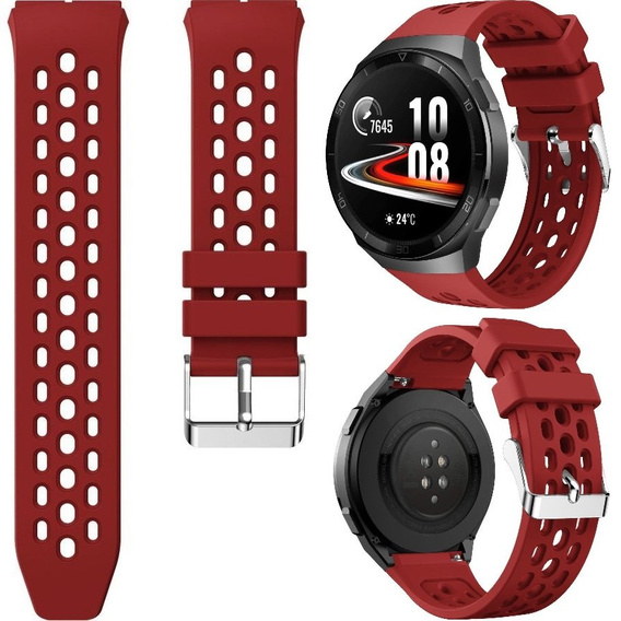 Pasek silikonowy do Huawei Watch GT 2e, Czerwony