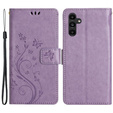 Etui z klapką do Samsung Galaxy A55 5G, Butterfly, fioletowe