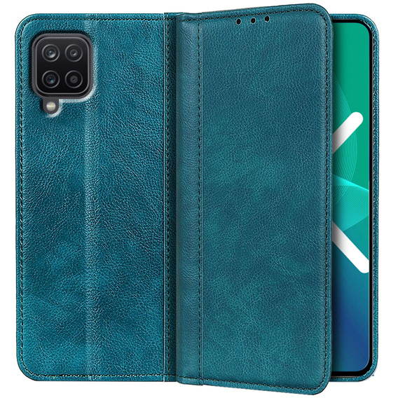 Etui do Samsung Galaxy A12 / M12 / A12 2021, Wallet Litchi Leather, zielone
