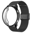 Bransoleta Milanese + Etui z osłoną na ekran do Samsung Galaxy Watch Active 2 44mm, Czarny