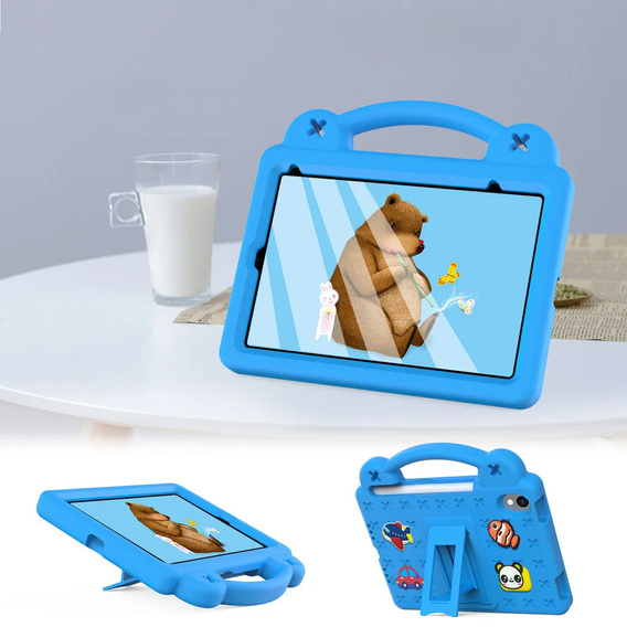 Etui do iPad mini 8.3" 2021 (6 gen.) / iPad mini 8.3" 2024 (7 gen.), Cute Patterns, z podstawką, niebieskie