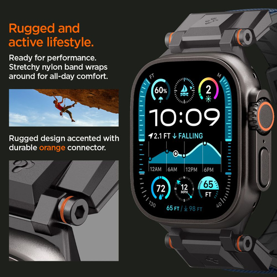 Etui Spigen do Apple Watch 6 / 7 / 8 / 9 / 10 / SE / ULTRA 1 / 2 (44 / 45 / 46 / 49 MM), Durapro Armor, Granatowy