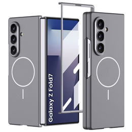 Etui do Samsung Galaxy Z Fold7 5G, GKK Slim Camshield, do MagSafe, szare