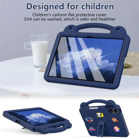 Etui do Xiaomi Redmi Pad 2 Pro, Cute Patterns, z podstawką, granatowe