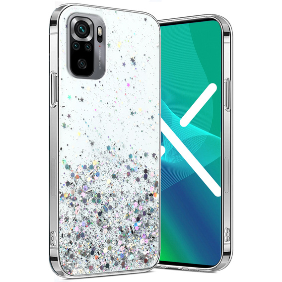 Etui do Xiaomi Redmi Note 10/10S, Glittery, przezroczyste