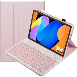 Etui z klawiaturą Bluetooth do Lenovo Idea Tab 11" 2025 TB336FU TB336ZU, różowe