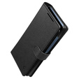 Etui Spigen Wallet "S" do Samsung Galaxy S25 Ultra, Czarne + Szkło Hartowane 9H