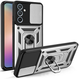 Etui pancerne do Samsung Galaxy A54 5G, CamShield Slide, srebrne