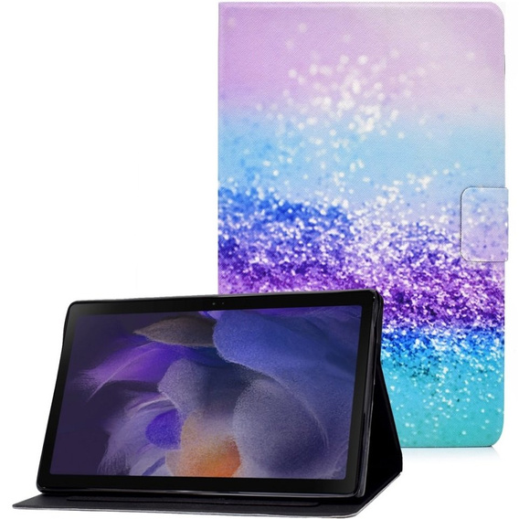 Etui do Samsung Galaxy Tab A8 10.5 SM-X200 SM-X205, Fioletowy Brokat