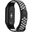 Pasek Silikonowy do Xiaomi Smart Band 10 / 9 / 8, Czarny / Biały