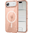 Etui do iPhone Air, do MagSafe, brokatowe, półprzezroczyste złote