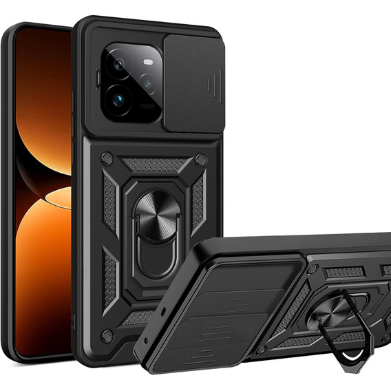 Etui pancerne do Realme GT 7 Pro, CamShield Slide, czarne