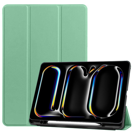 Etui do iPad Pro 11" 2024 (5 gen.), Smartcase z miejscem na rysik, zielone