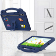Etui do Samsung Galaxy Tab S10 Lite / S10 FE / S9 FE, Cute Patterns, z podstawką, ciemnoniebieskie