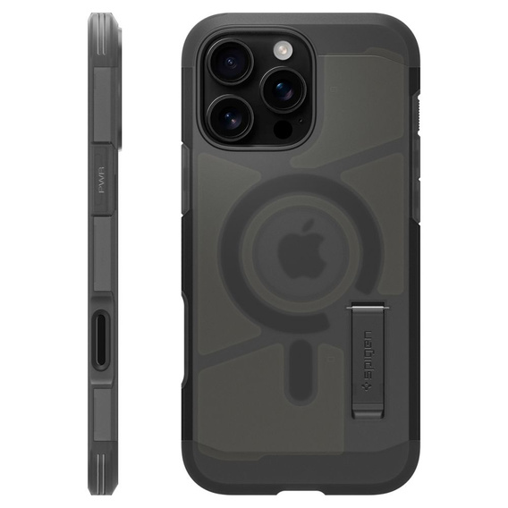 Etui Spigen do iPhone 16 Pro Max, Tough Armor T Mag MagSafe, przydymione czarne