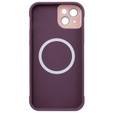 Etui do iPhone 15 Plus, ERBORD Armor Mag do MagSafe, bordowe