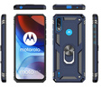 Etui pancerne do Motorola Moto E7 Power / E7i Power, Nox Case Ring, granatowe