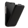 Etui MELKCO z klapką do iPhone 17 Pro, skórzane, flip, czarne