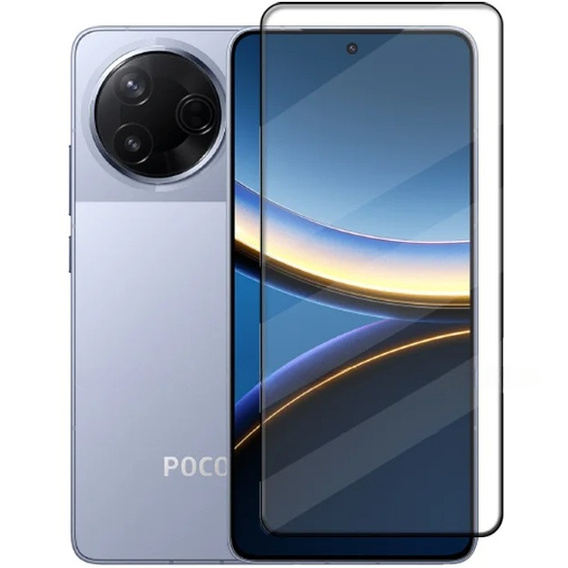 Szkło Hartowane 3D do Xiaomi Poco F7 Pro, czarna ramka