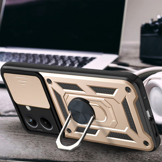 Etui pancerne do Xiaomi Redmi A5, CamShield Slide, złote