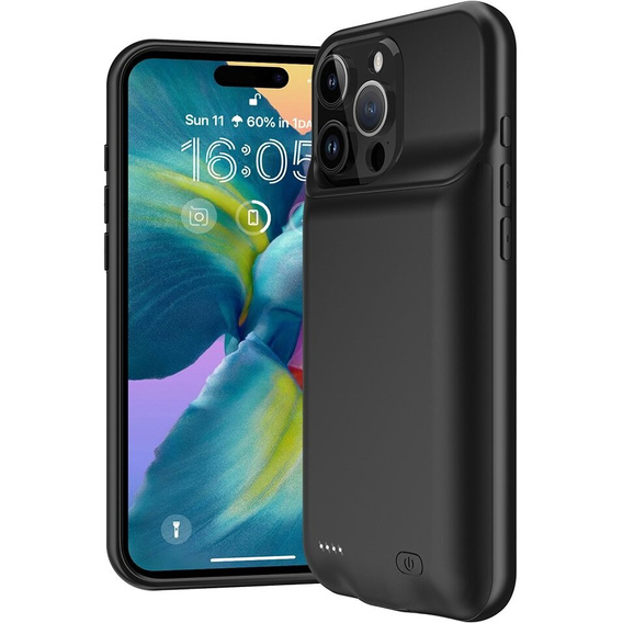 Etui z Baterią 7000mAh do iPhone 16 Pro Max, czarne