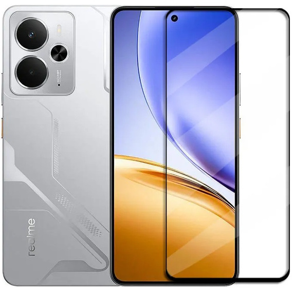 Szkło Hartowane 3D do Realme 14 5G / Realme 14T 5G, czarna ramka
