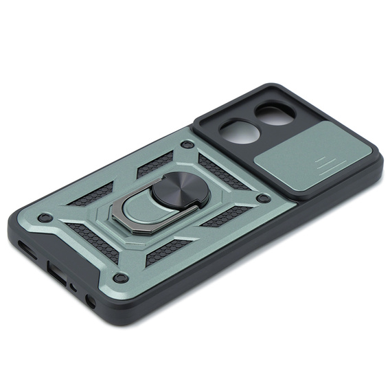 Etui pancerne do Oppo A58 4G, CamShield Slide, zielone