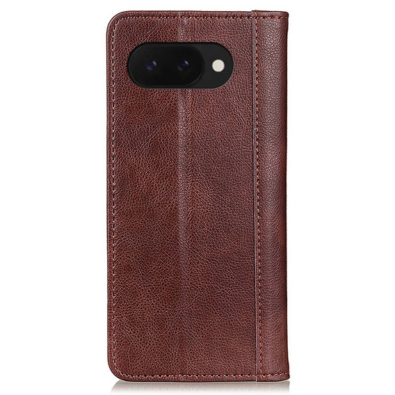 Etui z klapką do Google Pixel 9A, Split Leather, brązowe