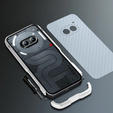 Etui LUPHIE do Nothing Phone 2a / 2a Plus, Armor Bumper, srebrne