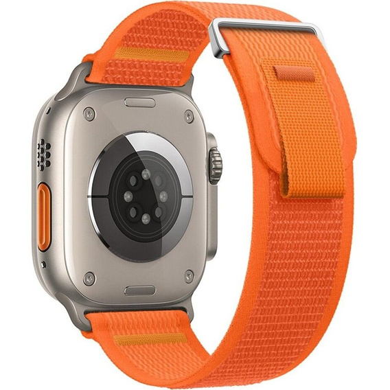 Pasek Nylonowy do Apple Watch 1/2/3/4/5/6/7/8/9/10/11/SE Ultra 1/2/3 42/44/45/46/49mm, Pomarańczowy