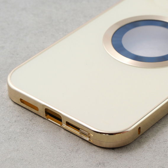 Etui do iPhone 13 Pro Max, Dual Glass, do Magsafe, złote