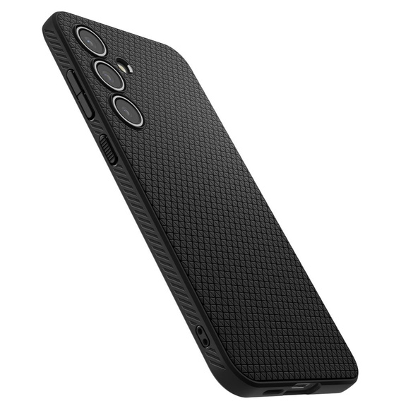 Etui Spigen do Samsung Galaxy S24 FE, Liquid Air, czarne + Szkło Hartowane 9H