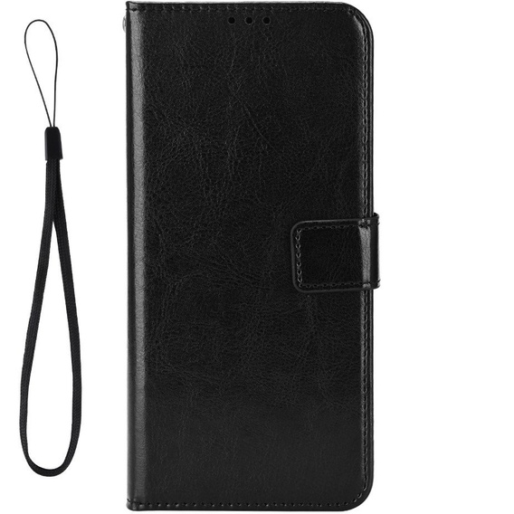 Etui z klapką do Honor 90, Crazy Horse Wallet, czarne