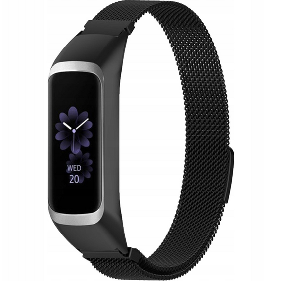 Pasek Bransoleta Milanese do Samsung Galaxy Fit 2 SM-R220, Czarny