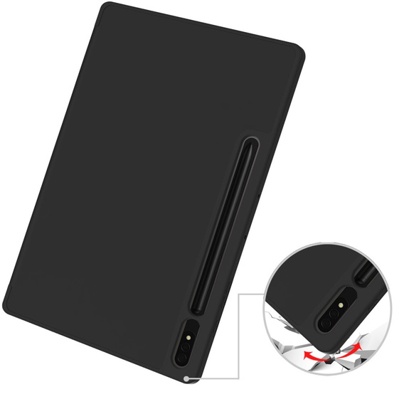 Etui do Samsung Galaxy Tab S9+ z miejscem na rysik, Czarne
