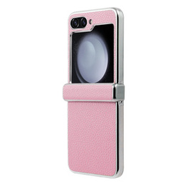 Etui Litchi Leather do Samsung Galaxy Z Flip5 5G, różowe