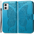 Etui z klapką do Motorola Moto G73 5G, Butterfly, niebieskie