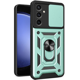 Etui pancerne do Samsung Galaxy S23 FE, CamShield Slide, zielone