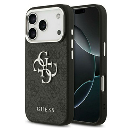 Etui GUESS do iPhone 17 Pro Max, 4G Big Metal Logo, czarne / srebrne