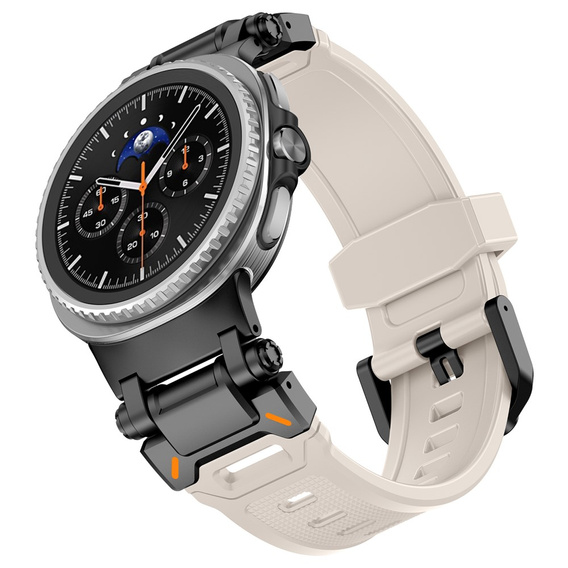 Pasek Silikonowy do Samsung Galaxy Watch 8 / 8 Classic, Beżowy