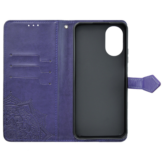 Etui z klapką do Oppo A38 4G / Oppo A18 4G, Mandala, fioletowe