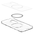 Etui z MagSafe Spigen do Samsung Galaxy S25, Ultra Hybrid, przezroczyste / białe + Szkło Hartowane 9H