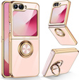 Etui do Samsung Galaxy Z Flip7 FE / Z Flip6, Electro Ring, różowe