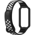 Pasek Silikonowy do Xiaomi Redmi Smart Band 2 / Xiaomi Smart Mi Band 8 Active, Czarny / Biały