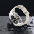 Pasek silikonowy z obudową ochronną do Samsung Galaxy Watch Ultra 47mm (2025 / 2024) – Beżowy, antywstrząsowy